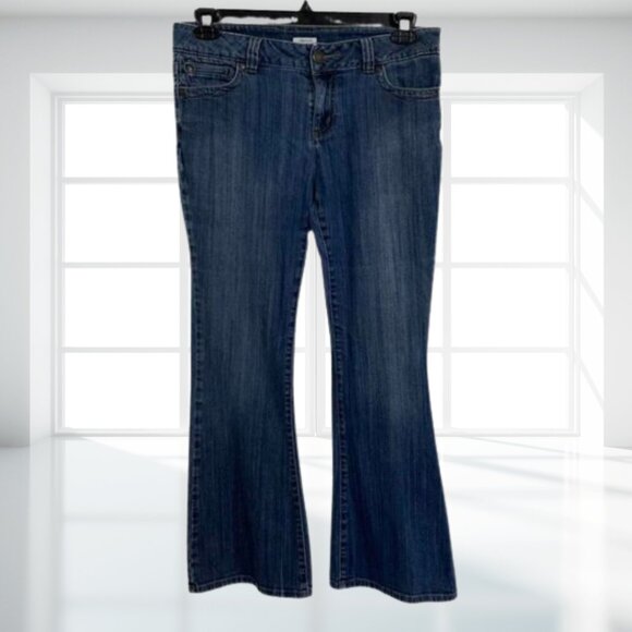 Liz Claiborne Petite 10 Stretch Flare Bootcut Jeans Cotton Spandex Blend - Picture 2 of 9